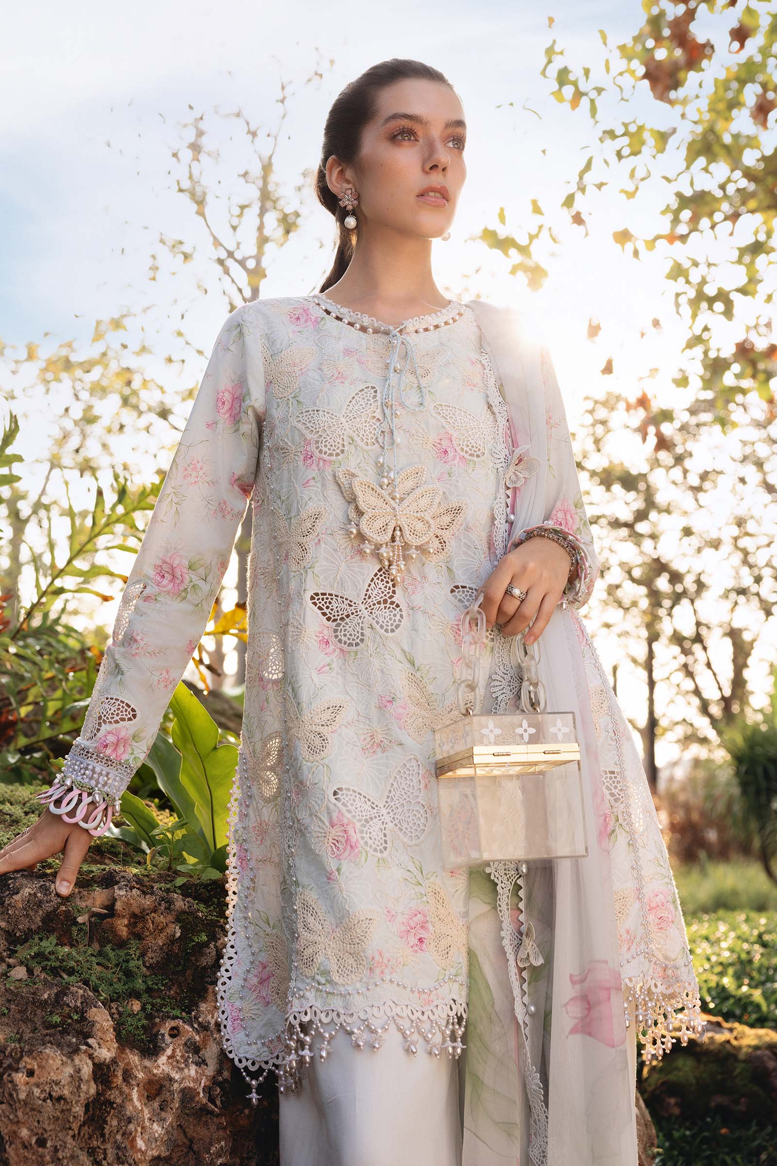 MPT-2901-A 3 Piece Unstitched Embroidered Lawn Suit - M.Prints Spring Summer 2026
