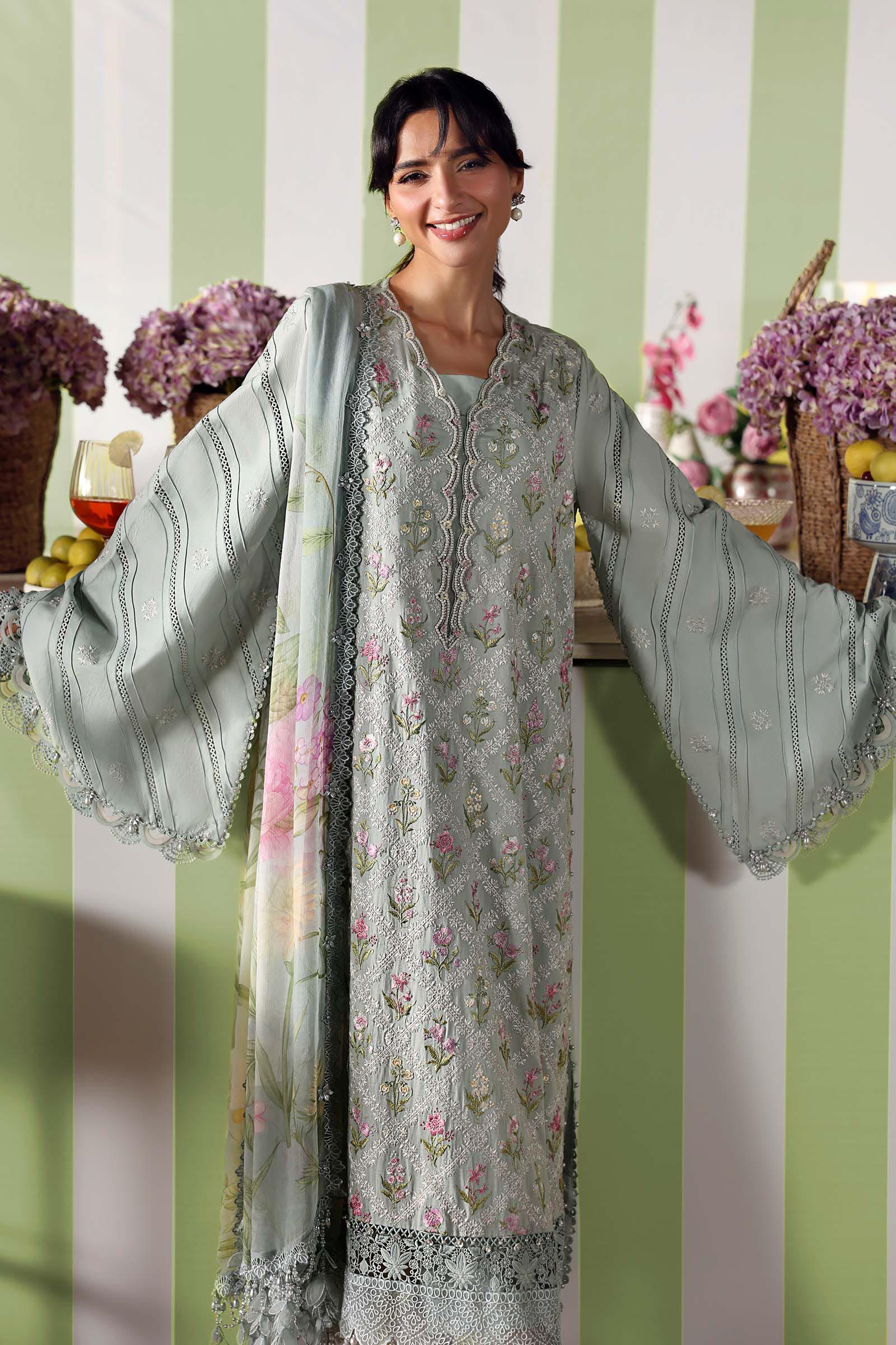Maria.B M Prints - 3 Piece Unstitched Embroidered Lawn Suit - MPT-3001-B