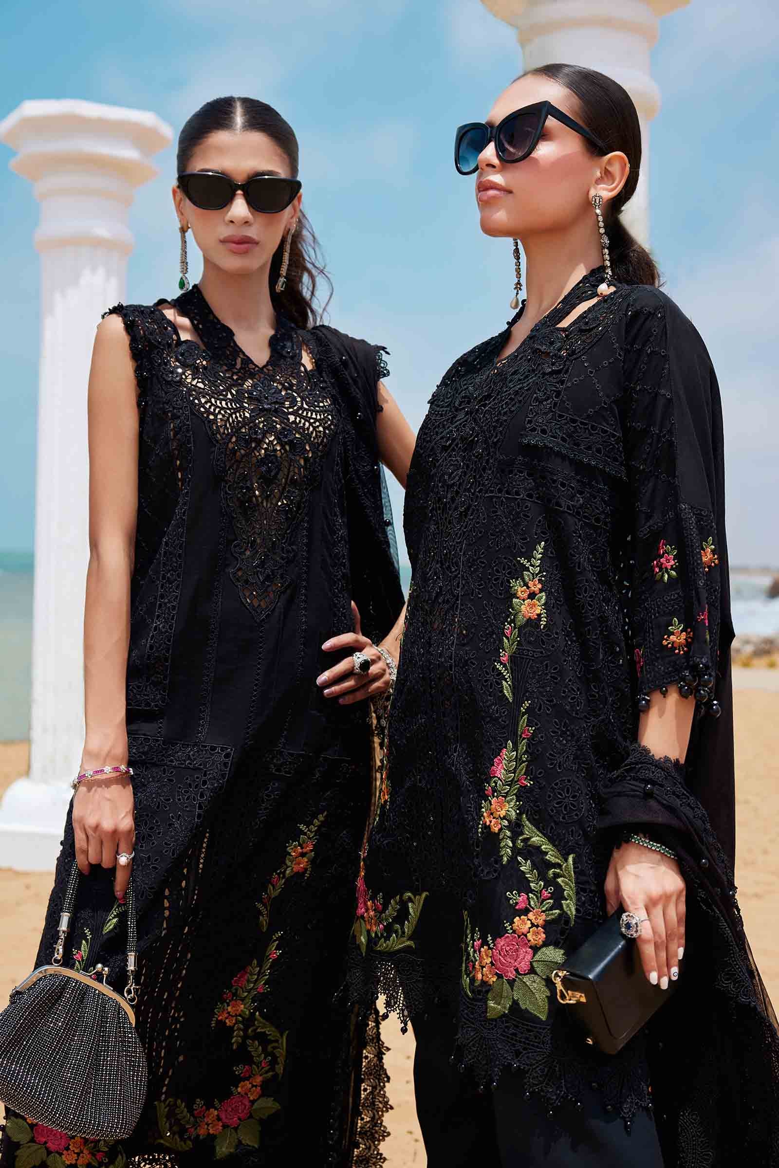 3 Piece Unstitched Embroidered Lawn Suit | EID LAWN-25-01 - MARIA.B