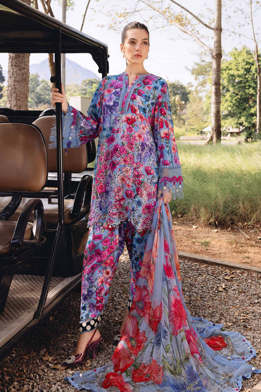 MPT-2902-B 3 Piece Unstitched Embroidered Lawn Suit - M.Prints Spring Summer 2026