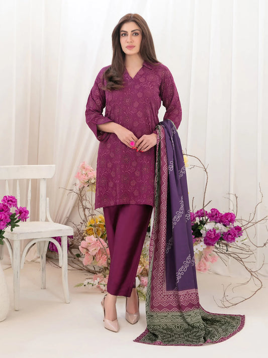 D3712 - Tabana By Tawakkal  Embroidered Stiched Suit