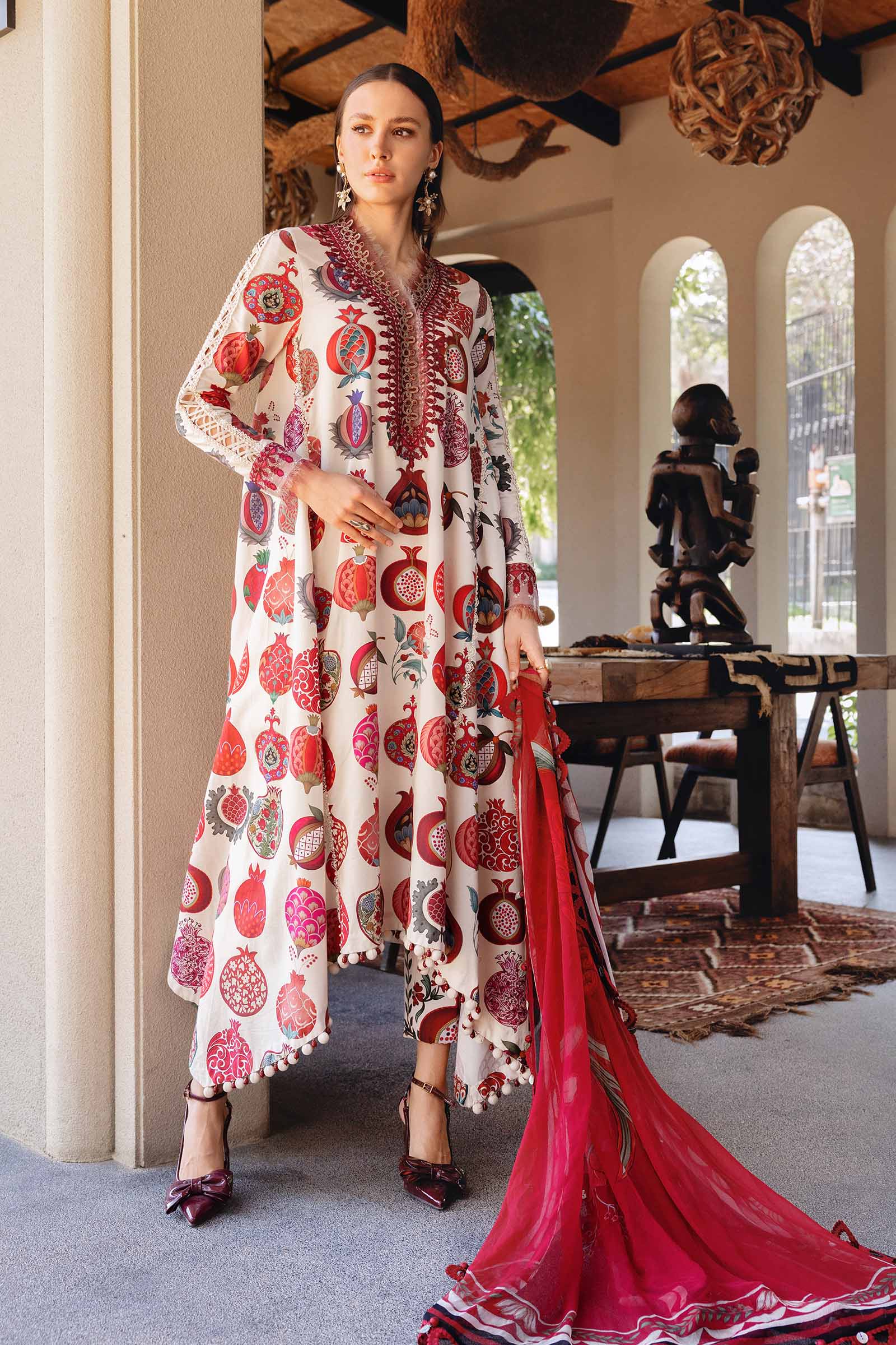 MPT-2903-A 3 Piece Unstitched Embroidered Lawn Suit - M.Prints Spring Summer 2026