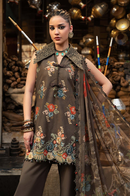 M Prints by Maria B Unstitched Embroidered Cambric Suit - MPT-3103-B