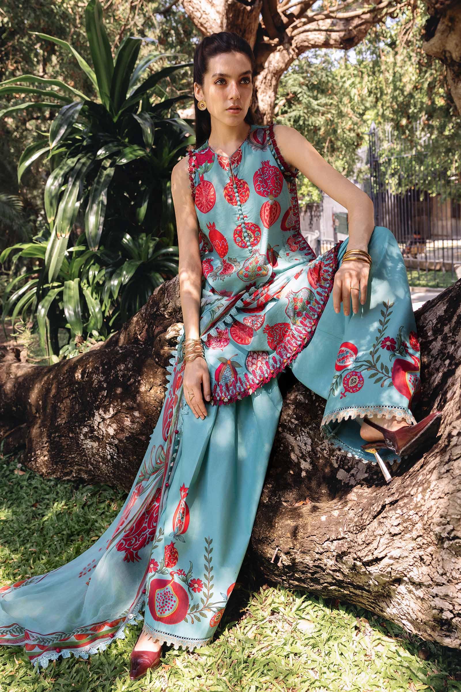 MPT-2903-B 3 Piece Unstitched Embroidered Lawn Suit - M.Prints Spring Summer 2026