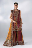 3 Piece Unstitched Embroidered Raw Silk Suit MARIA B MBROIDERED | D-4