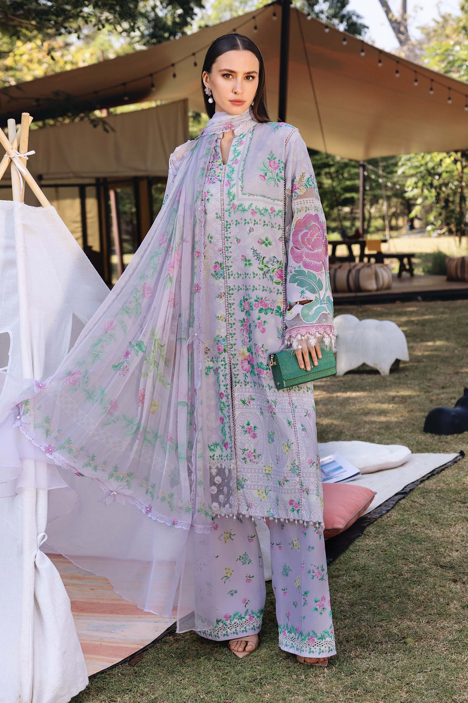MPT-2904-A 3 Piece Unstitched Embroidered Lawn Suit - M.Prints Spring Summer 2026