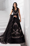 Maria B Mbroidered Wedding Edition (BD-3004) – Hand-Embellished Black Organza 3-Piece Suit