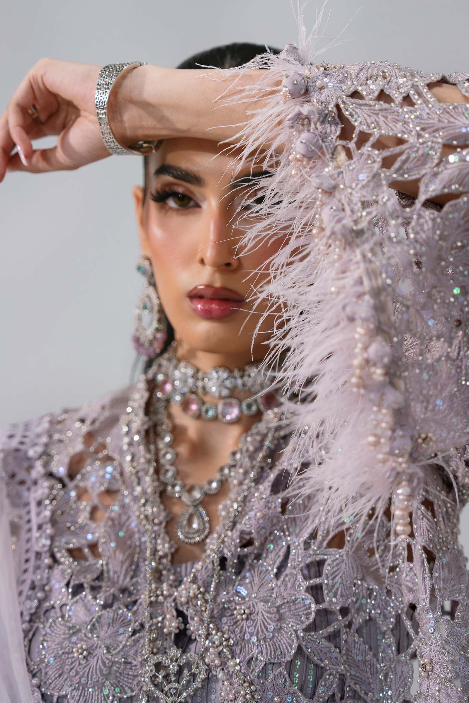 3 Piece Unstitched Embroidered Organza Suit MARIA B MBROIDERED | D-5