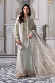 3 Piece Unstitched Embroidered Chiffon Suit | BD-3005 - MARIA.B