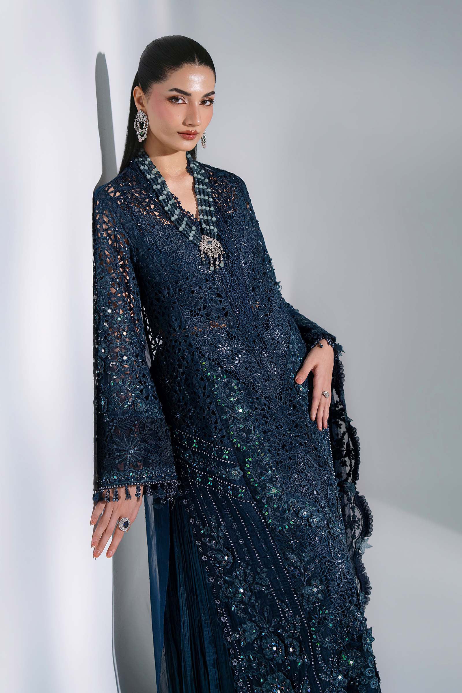 3 Piece Unstitched Embroidered Organza Suit MARIA B MBROIDERED | D-6