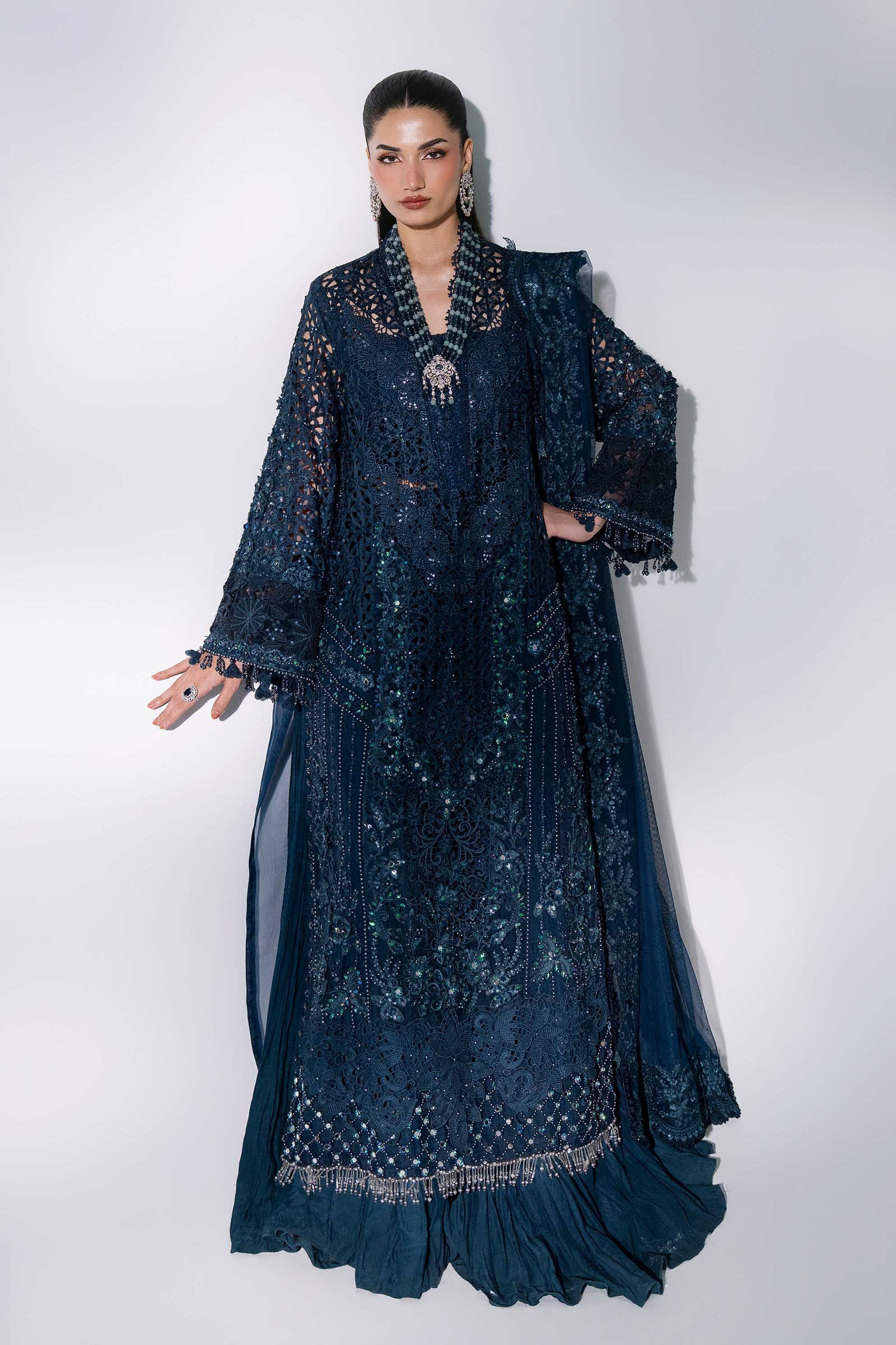 3 Piece Unstitched Embroidered Organza Suit MARIA B MBROIDERED | D-6