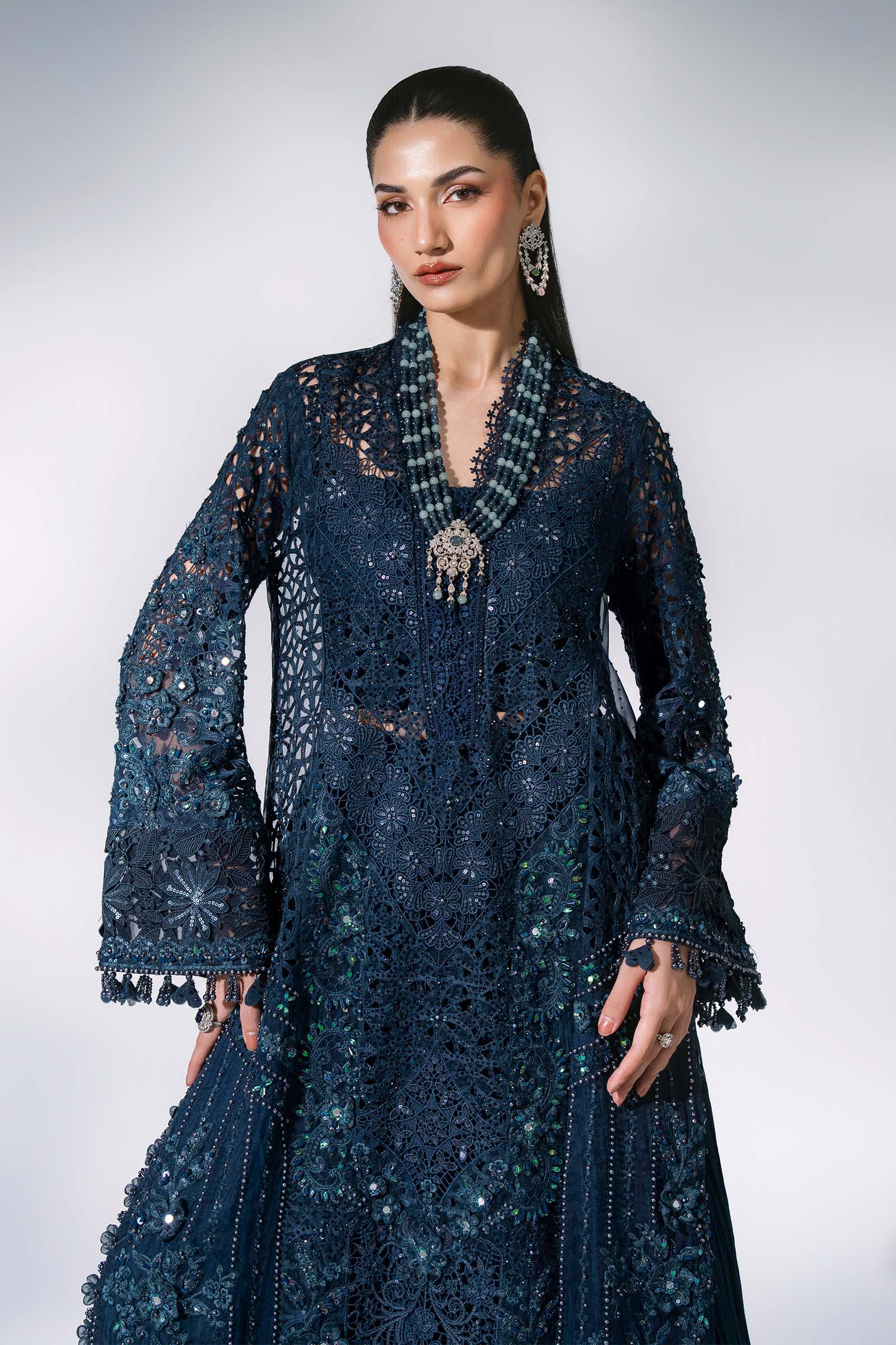3 Piece Unstitched Embroidered Organza Suit MARIA B MBROIDERED | D-6