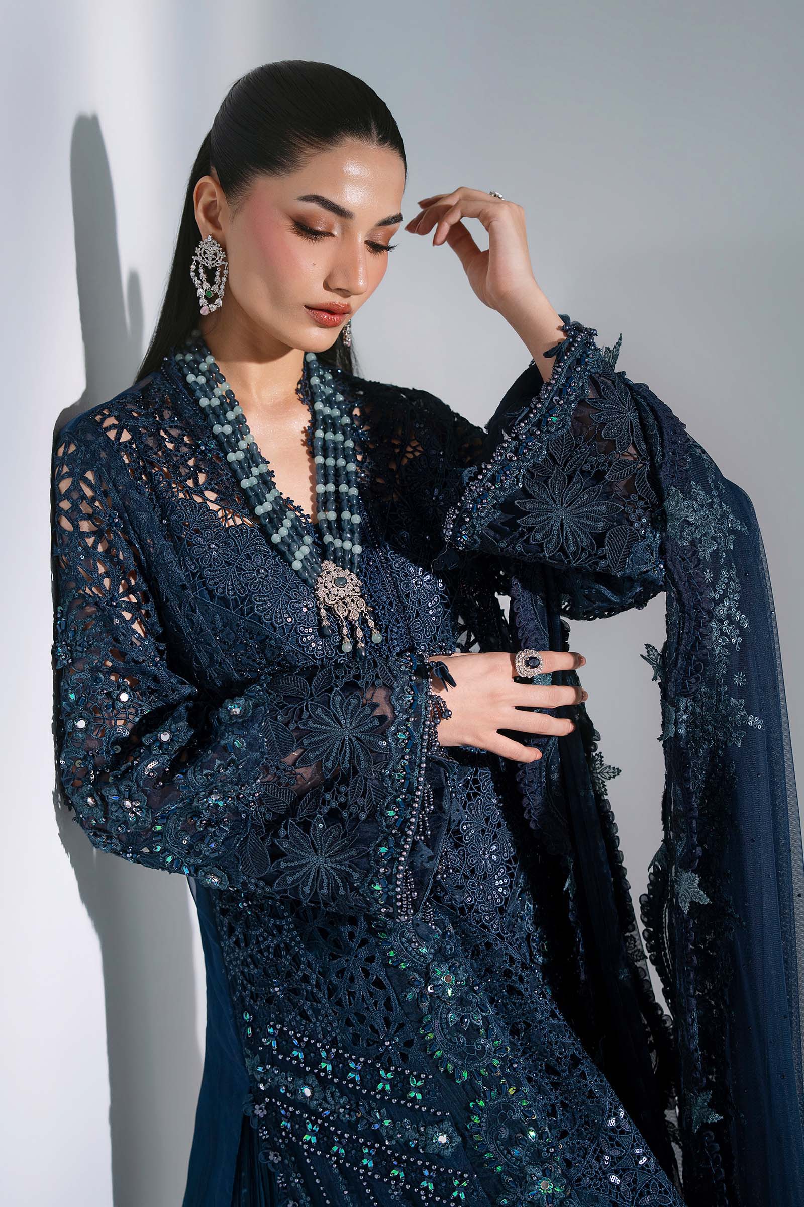 3 Piece Unstitched Embroidered Organza Suit MARIA B MBROIDERED | D-6