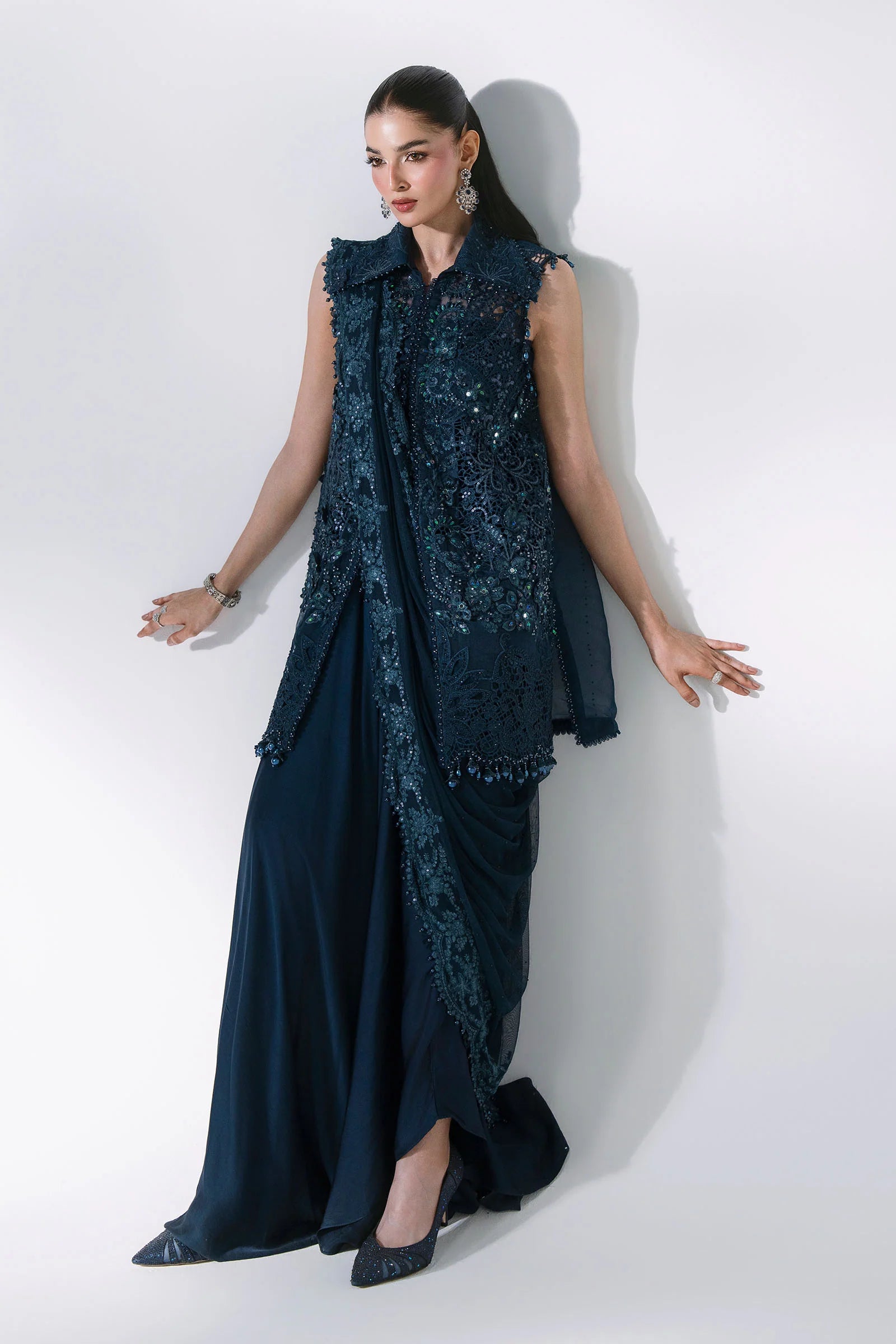3 Piece Unstitched Embroidered Organza Suit MARIA B MBROIDERED | D-6