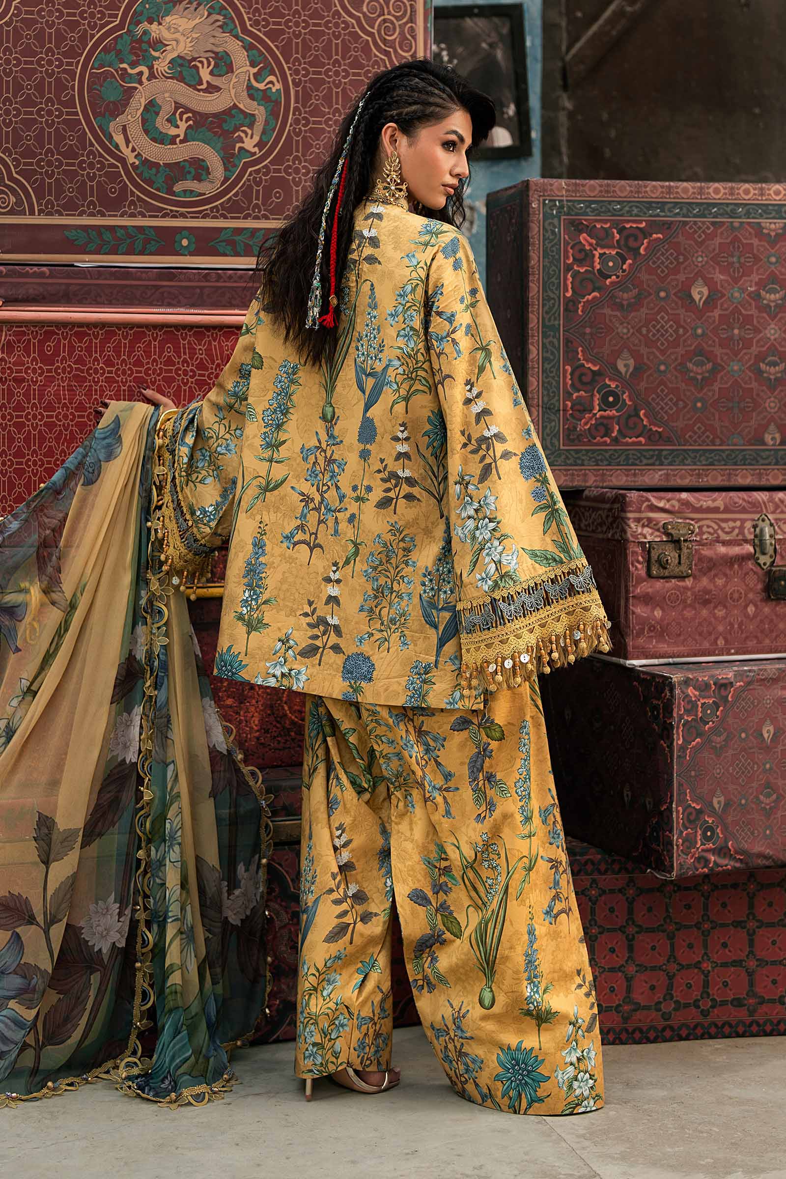 M Prints by Maria B Unstitched Embroidered Cambric Suit - MPT-3106-A