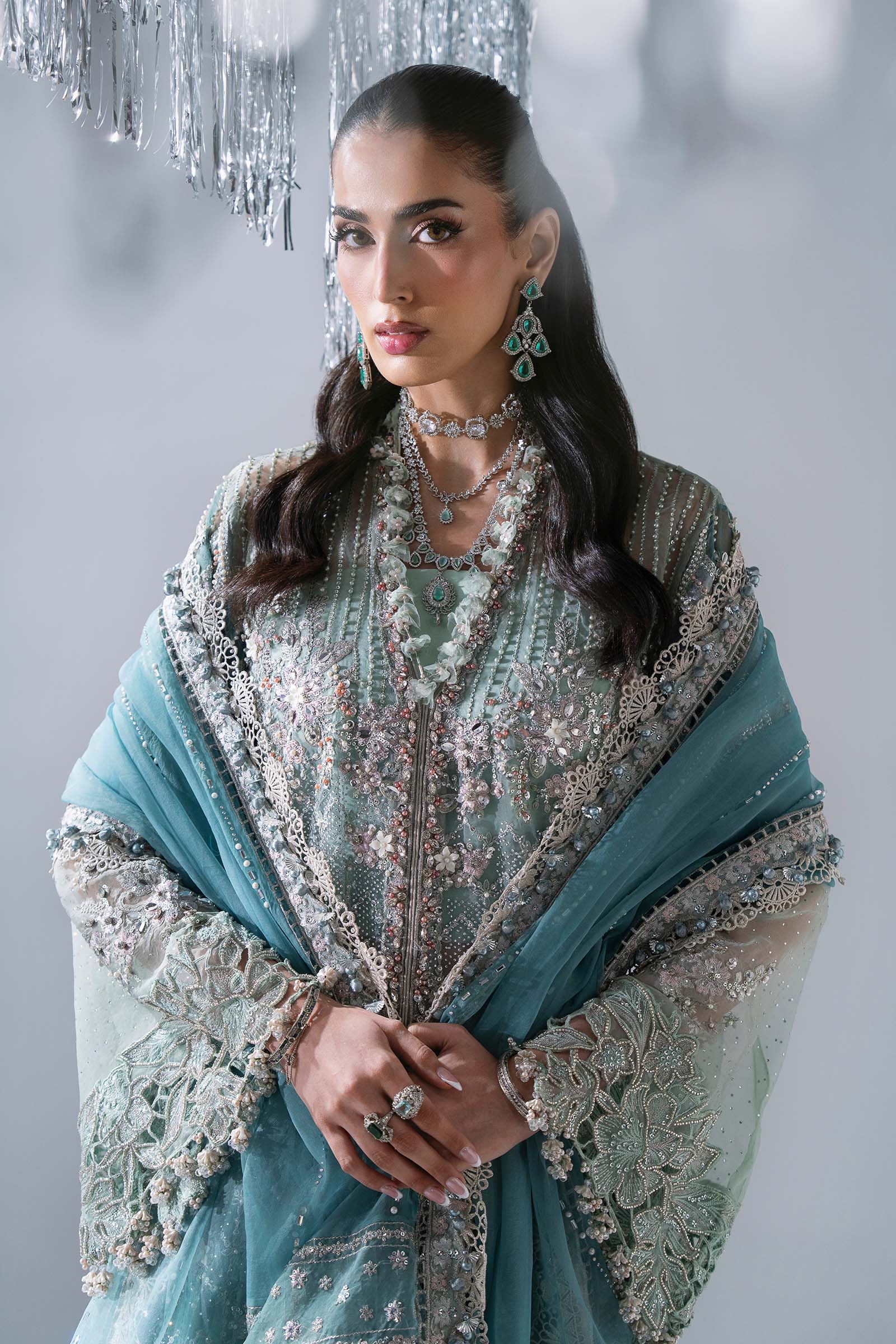 3 Piece Unstitched Embroidered Organza Suit MARIA B MBROIDERED | D-7
