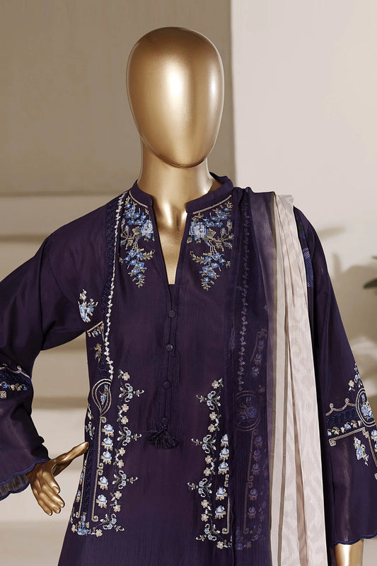 Eclair By Sada Bahar Stitched 3 Piece Emb Lawn Vol-02 Suit-D-792-BLUE