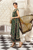 Maria.B M.Prints Unstitched Collection | MPT-2707-B Green Embroidered Linen Suit with Chiffon Dupatta