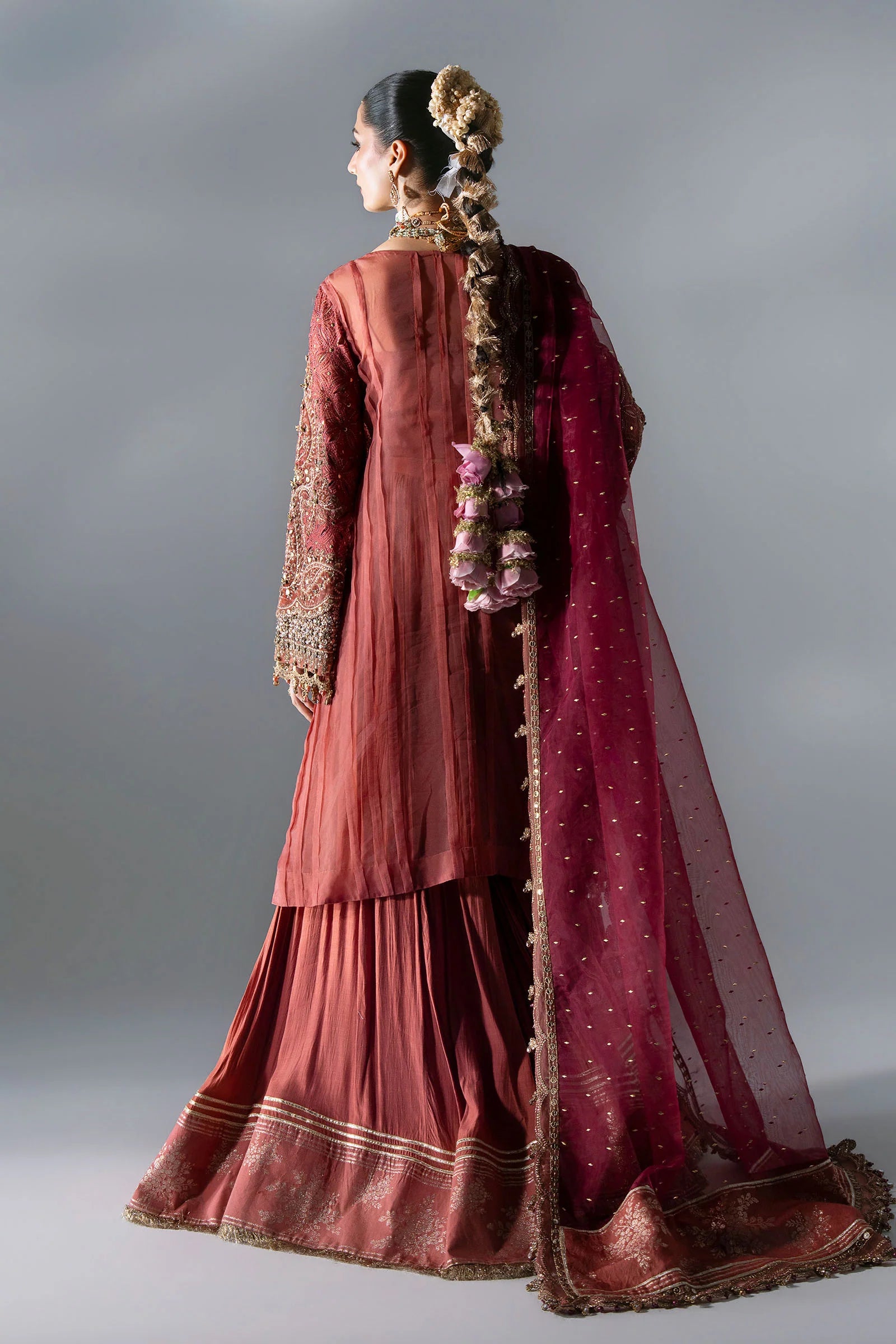 3 Piece Unstitched Embroidered Organza Suit MARIA B MBROIDERED | D-8