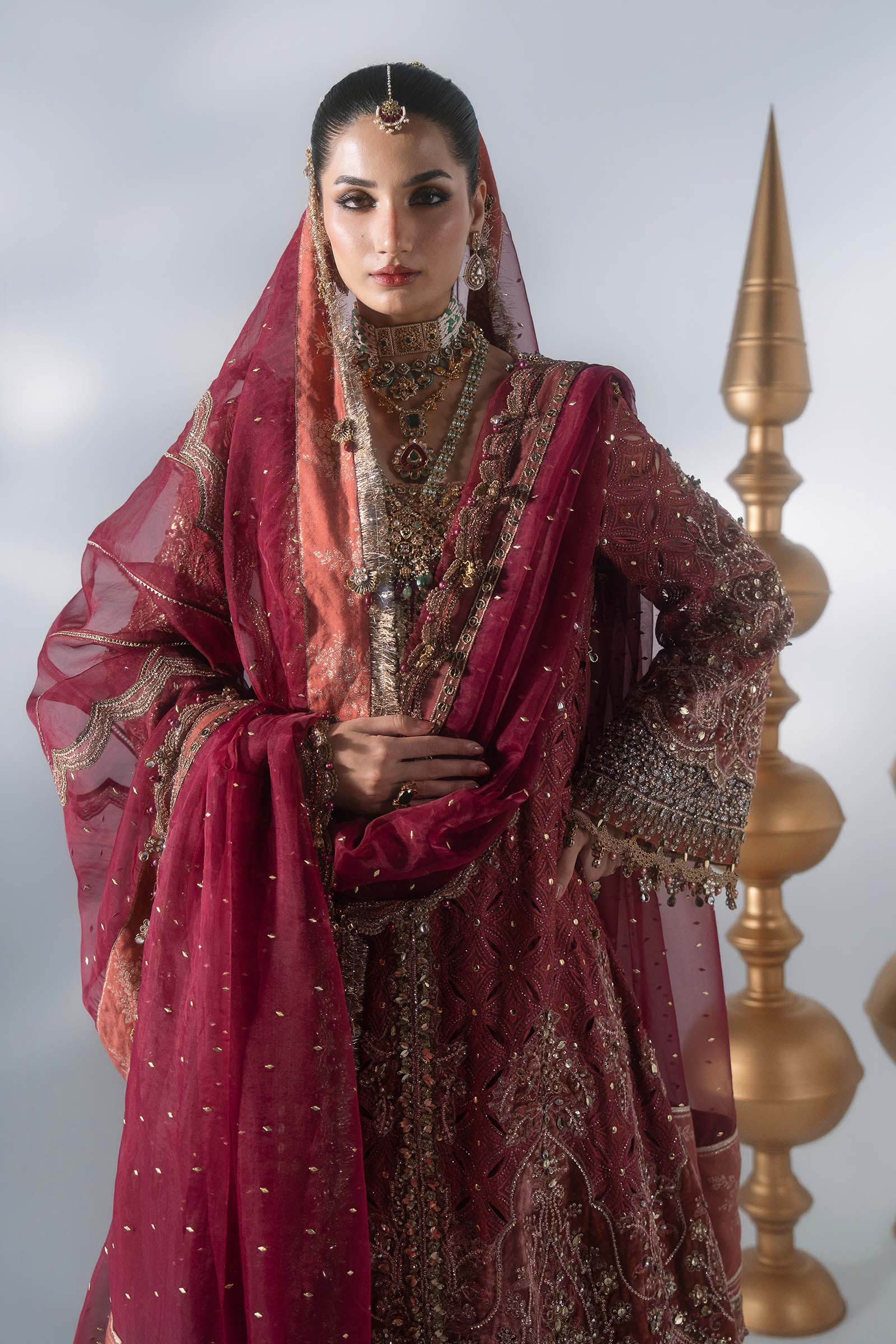 3 Piece Unstitched Embroidered Organza Suit MARIA B MBROIDERED | D-8