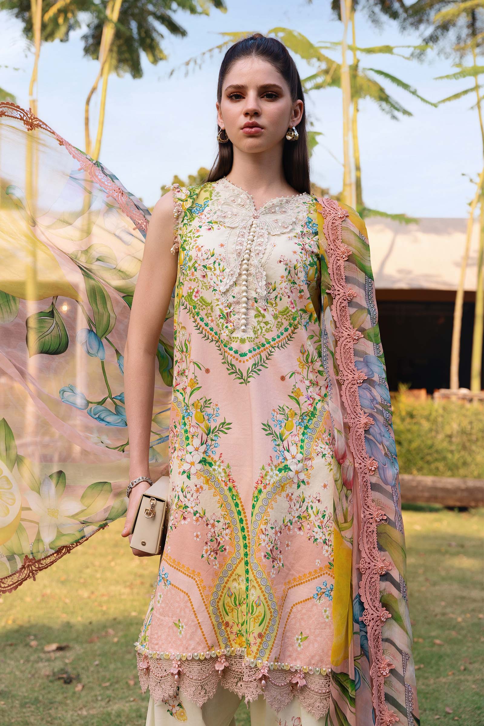 MPT-2908-A 3 Piece Unstitched Embroidered Lawn Suit - M.Prints Spring Summer 2026