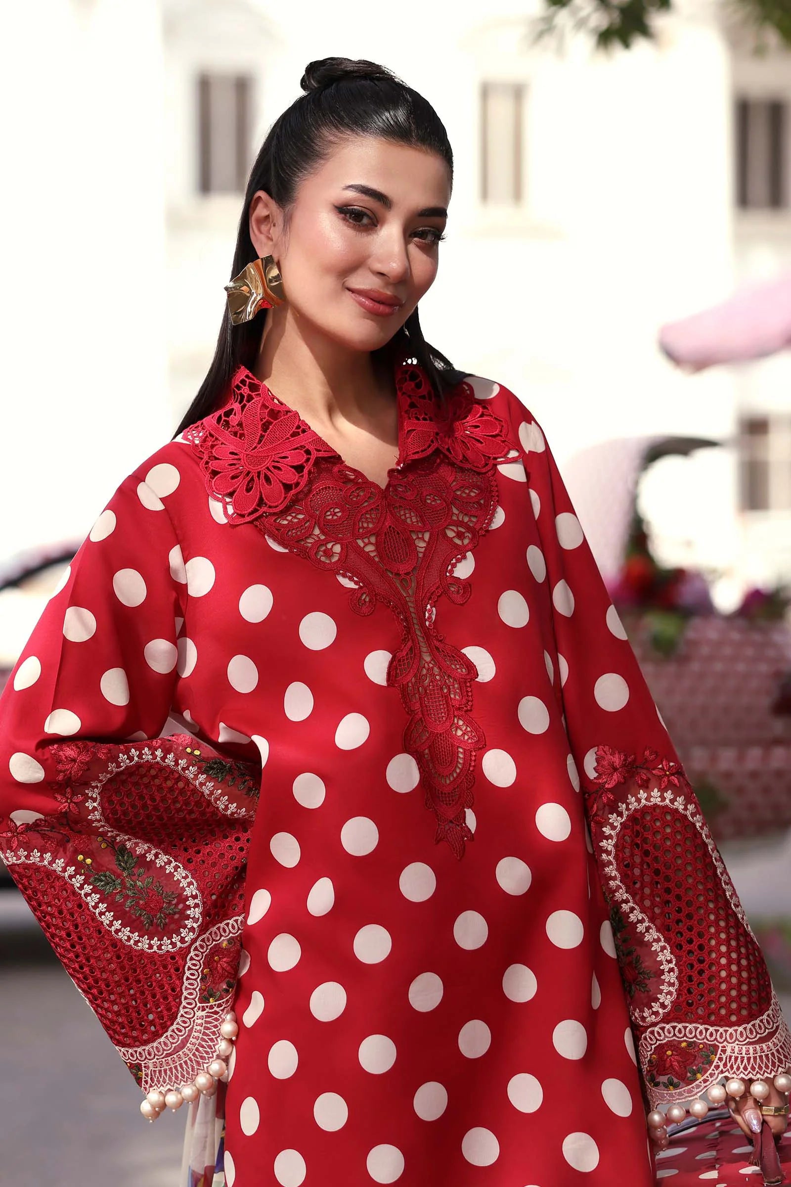 Maria.B M Prints - 3 Piece Unstitched Embroidered Lawn Suit - MPT-3008-B