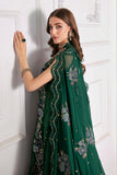 3 Piece Unstitched Embroidered Chiffon Suit | BD-3008 - MARIA.B