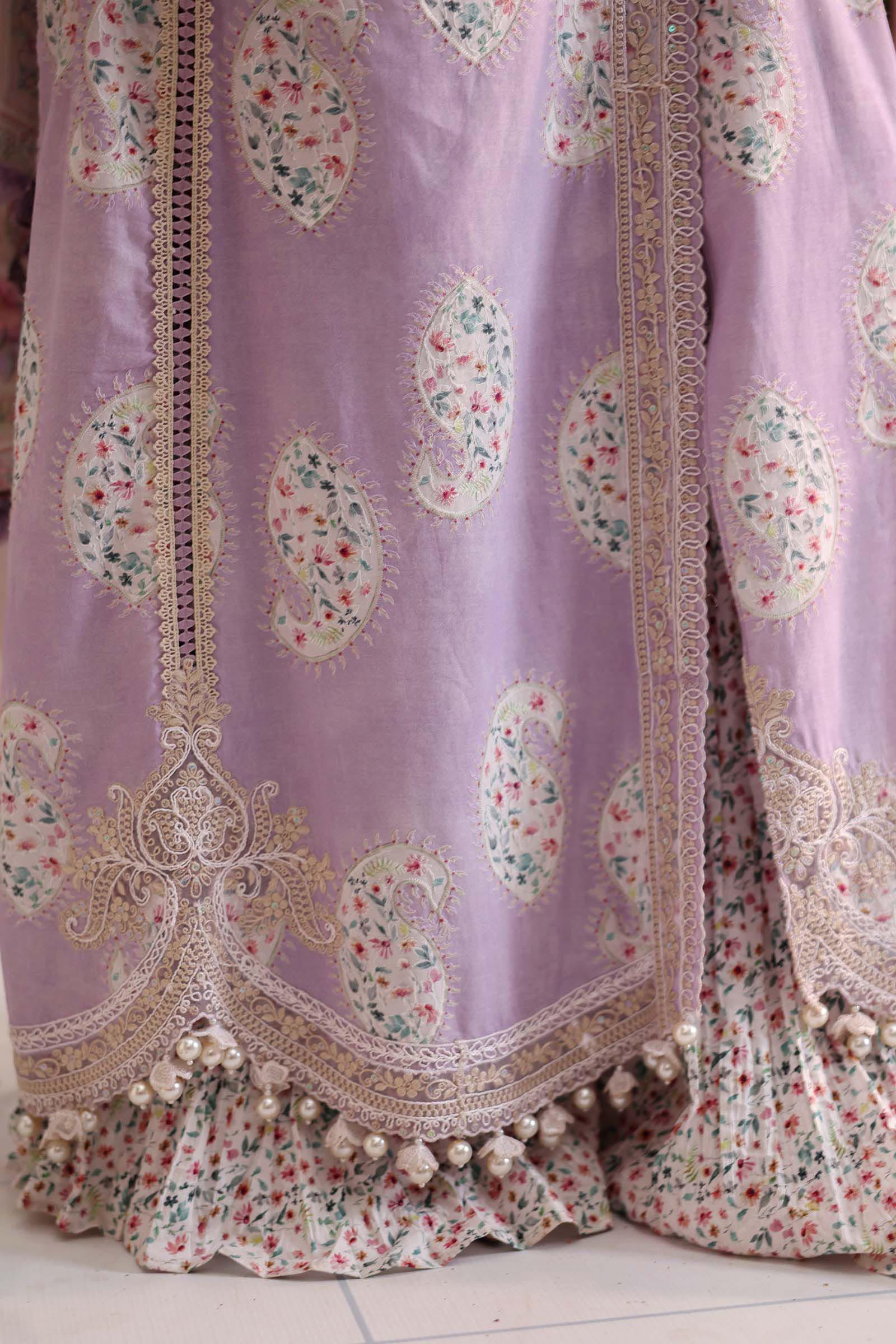 Maria.B M Prints - 3 Piece Unstitched Embroidered Lawn Suit - MPT-3009-B