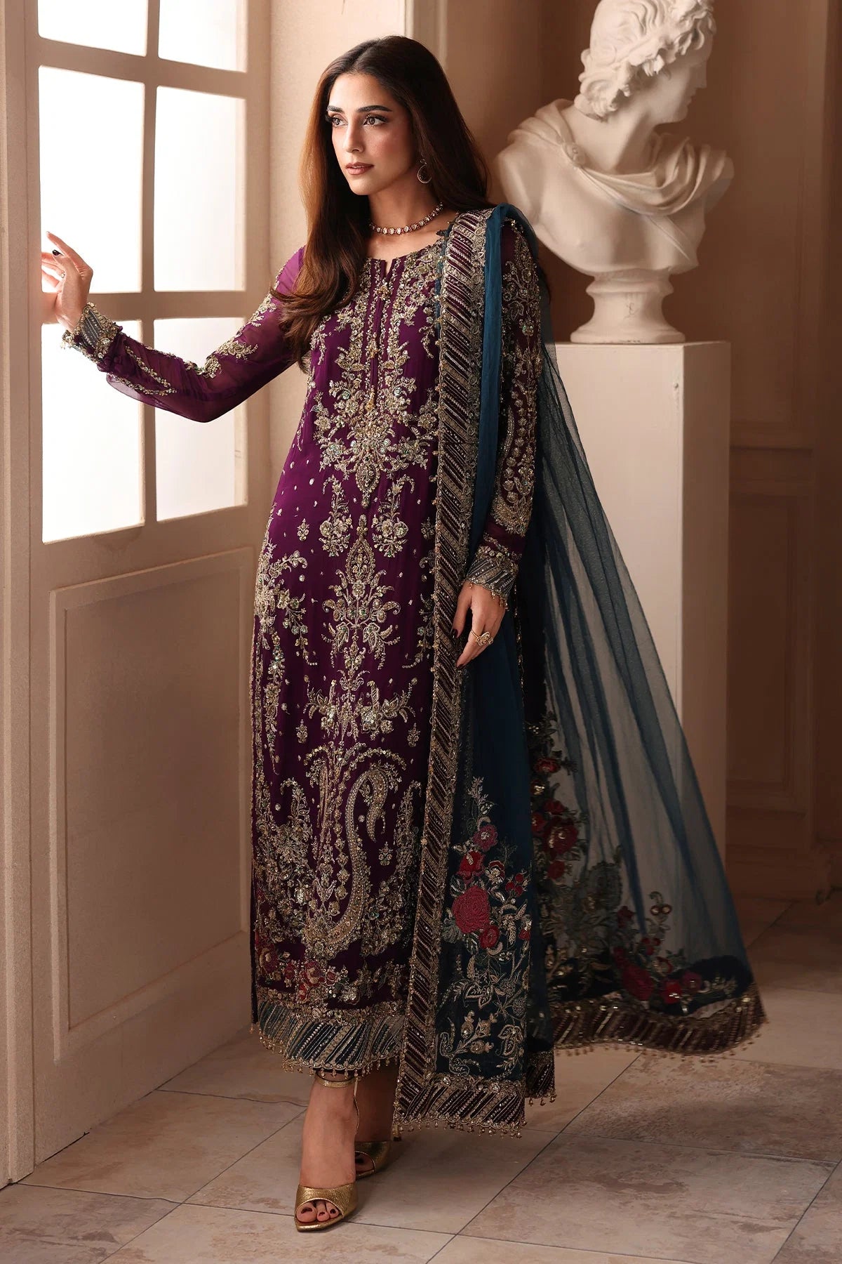 Charizma Dastan-e-Jashan Luxury Chiffon Unstitched 3Pc Suit DJW6-01