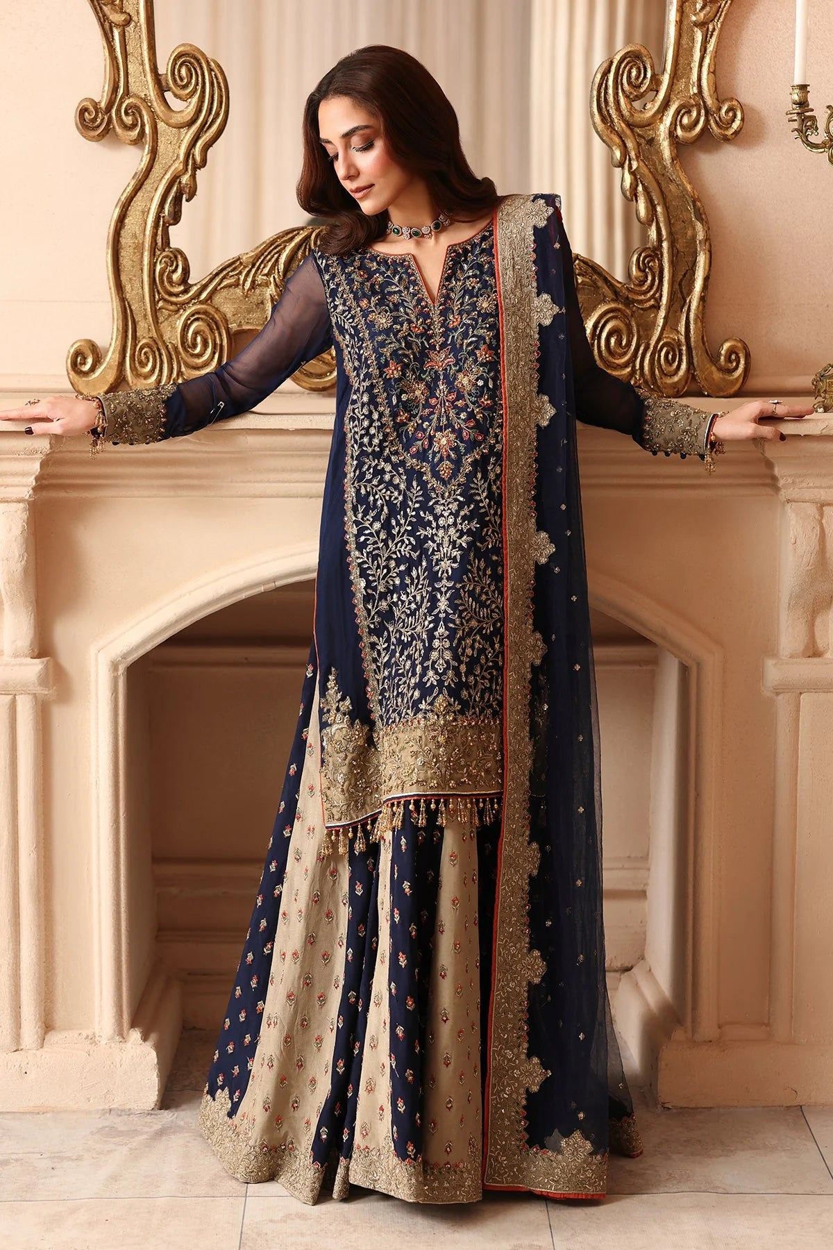Charizma Dastan-e-Jashan Luxury Chiffon Unstitched 3Pc Suit DJW6-02