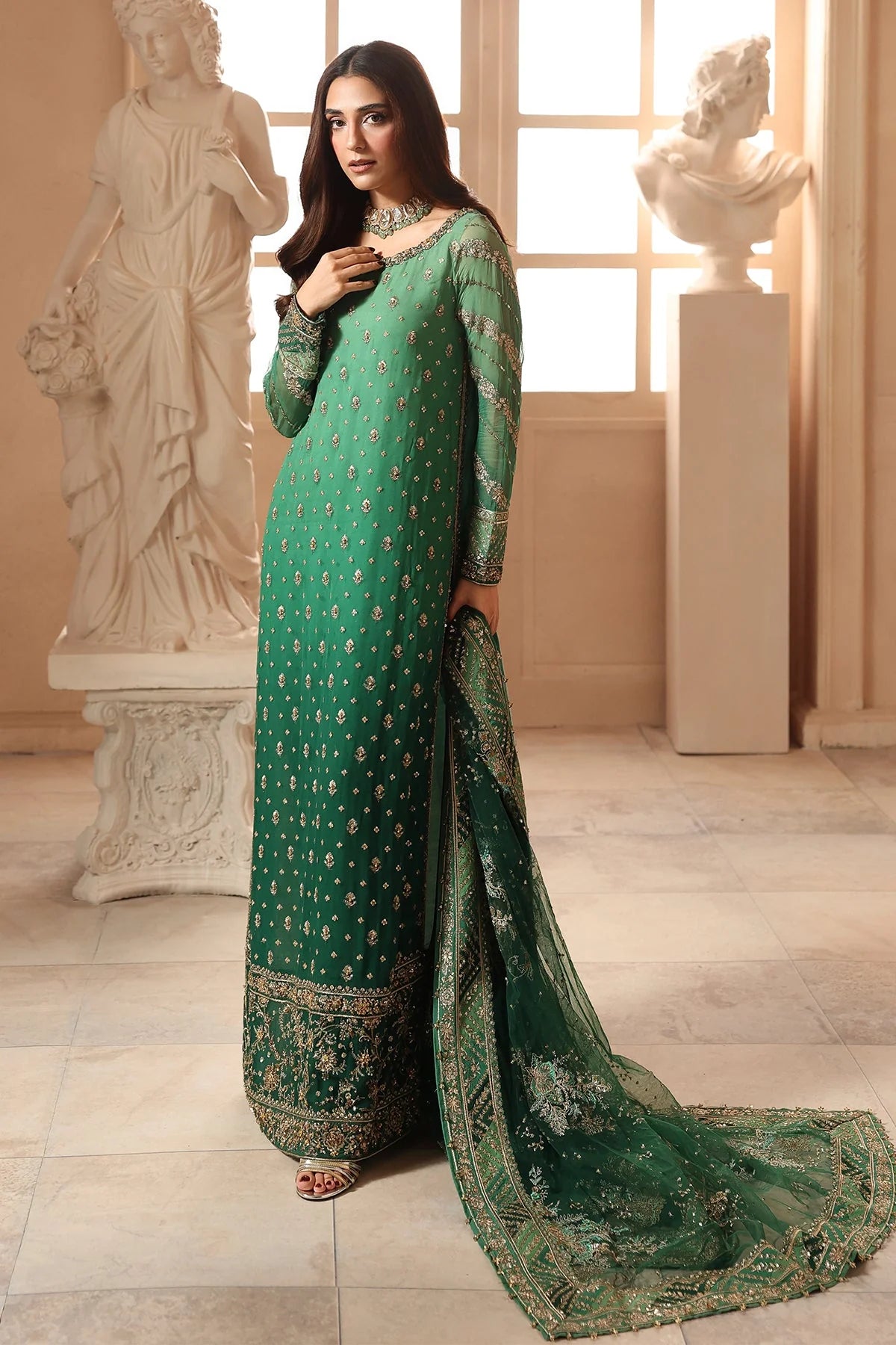 Charizma Dastan-e-Jashan Luxury Chiffon Unstitched 3Pc Suit DJW6-03