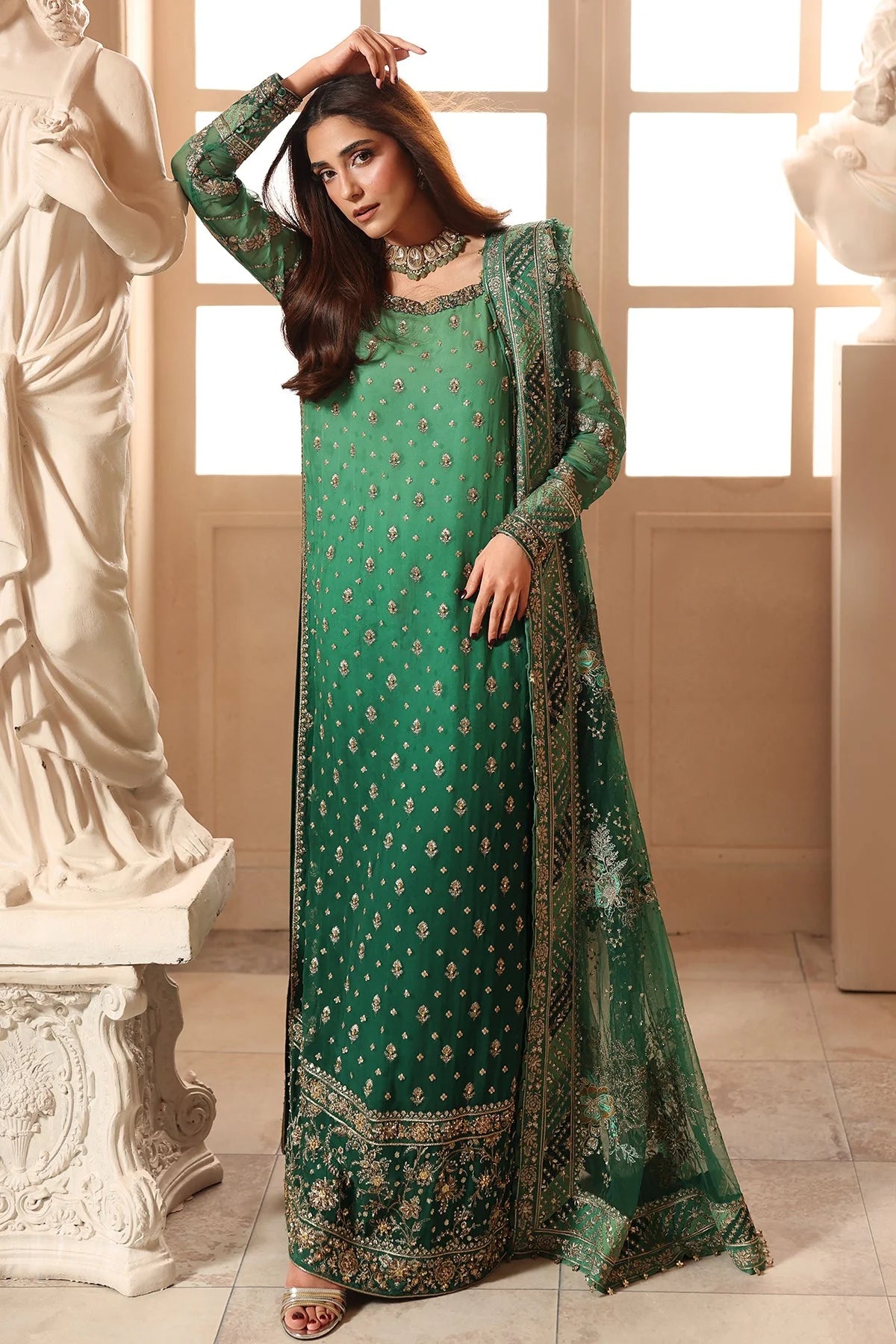 Charizma Dastan-e-Jashan Luxury Chiffon Unstitched 3Pc Suit DJW6-03
