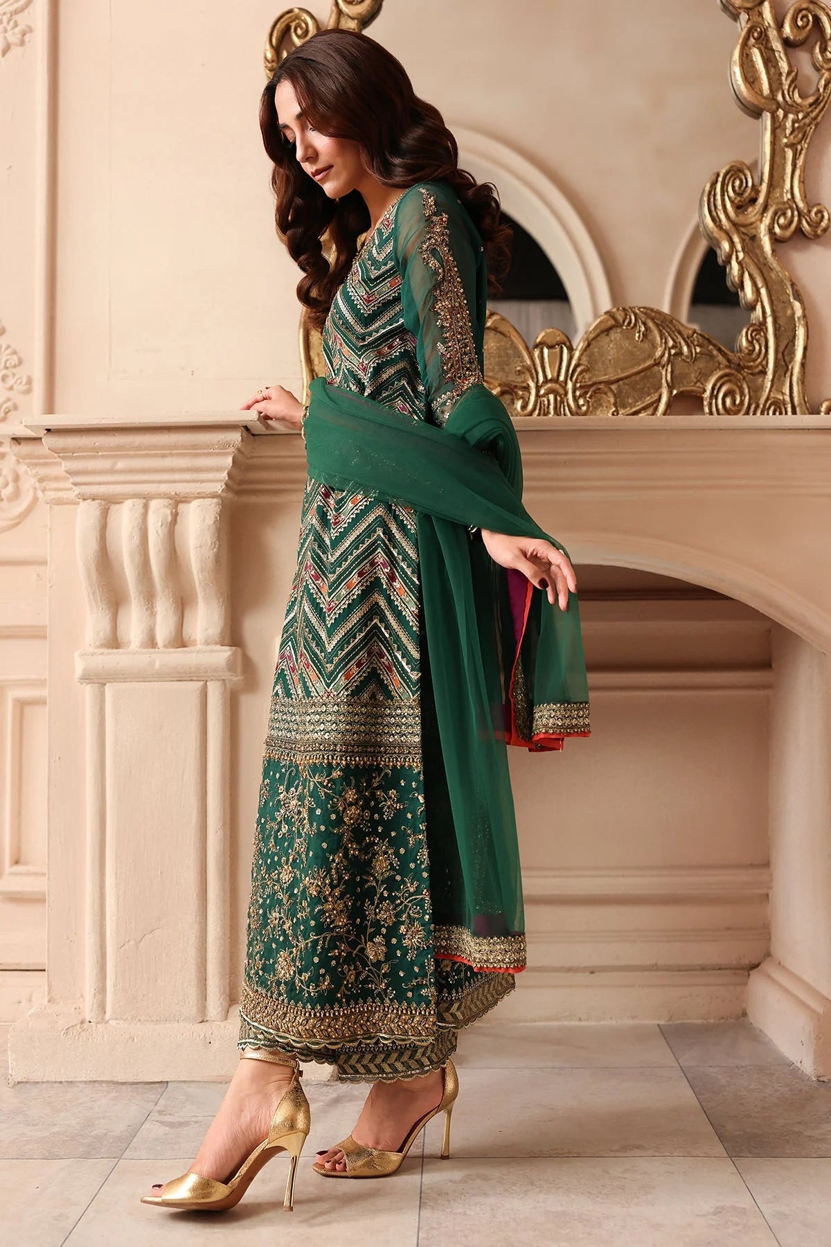 Charizma Dastan-e-Jashan Luxury Chiffon Unstitched 3Pc Suit DJW6-07