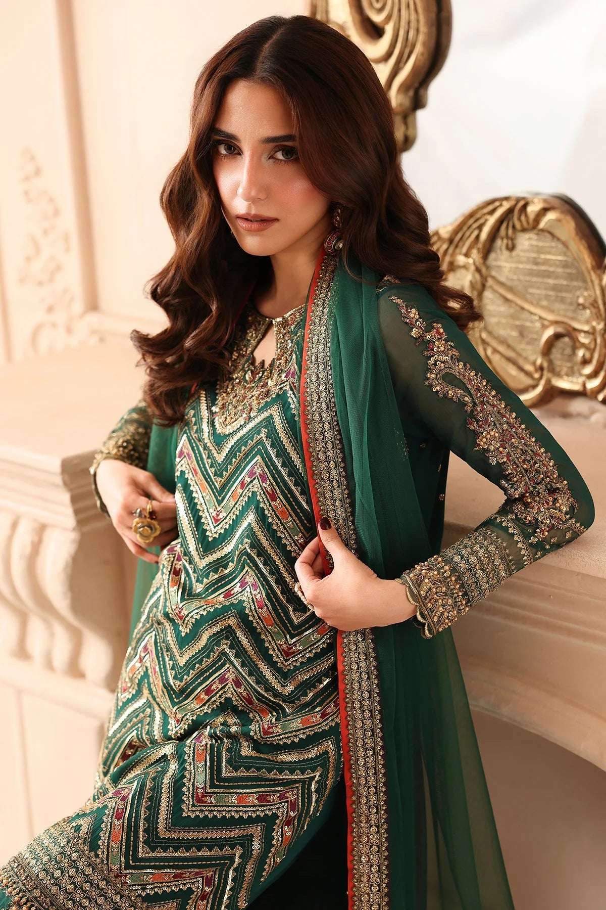 Charizma Dastan-e-Jashan Luxury Chiffon Unstitched 3Pc Suit DJW6-07