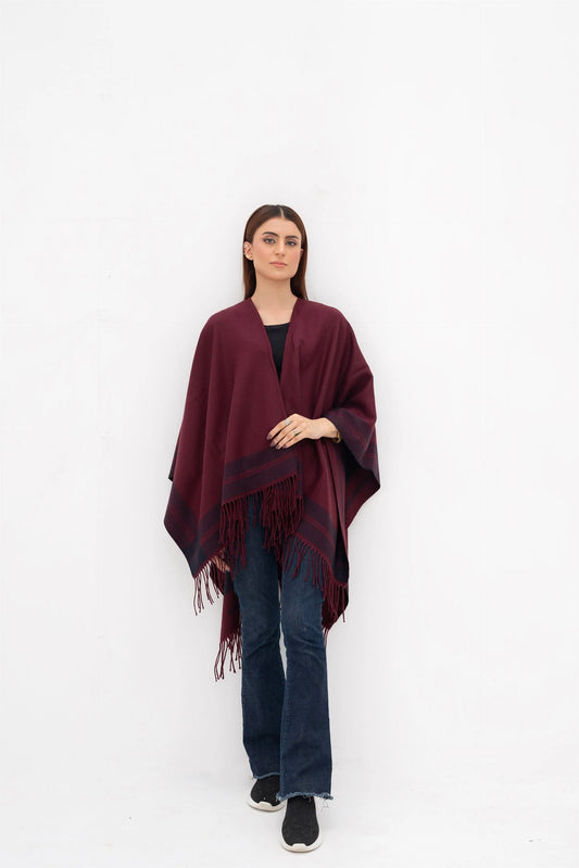 Manahils Premium Woolen Cape Shawl 21