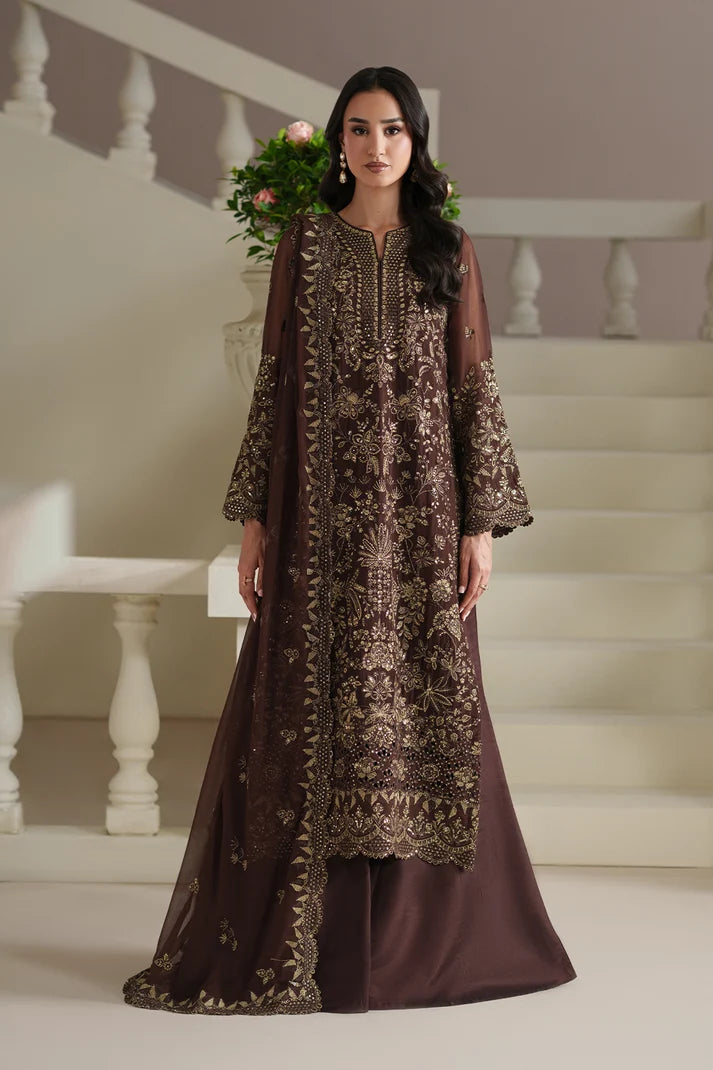 Modern Heirloom by Emaan Adeel Unstitched Embroidered Chiffon 3 Piece Suit | ADELIA