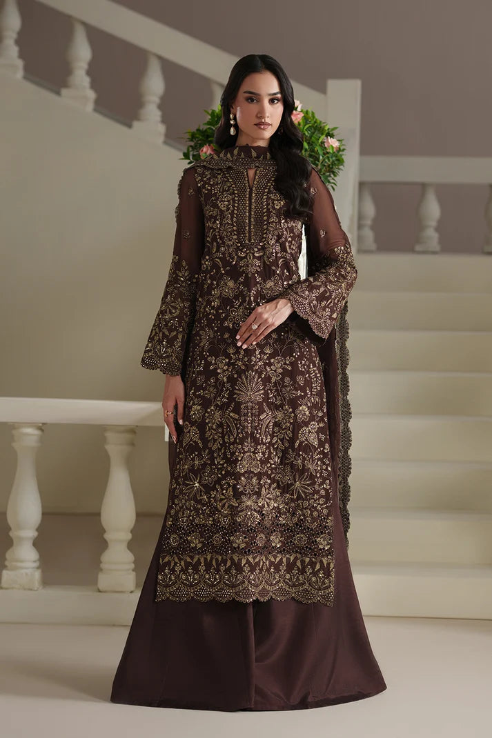Modern Heirloom by Emaan Adeel Unstitched Embroidered Chiffon 3 Piece Suit | ADELIA