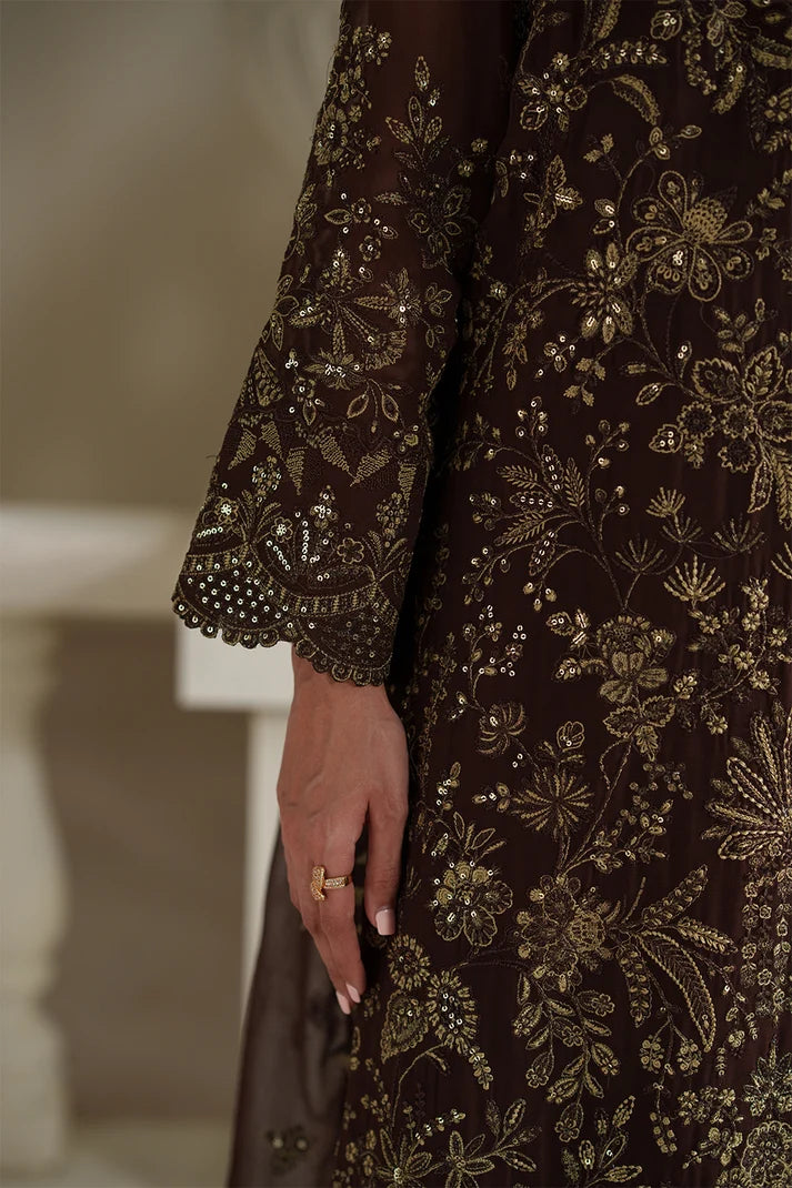 Modern Heirloom by Emaan Adeel Unstitched Embroidered Chiffon 3 Piece Suit | ADELIA