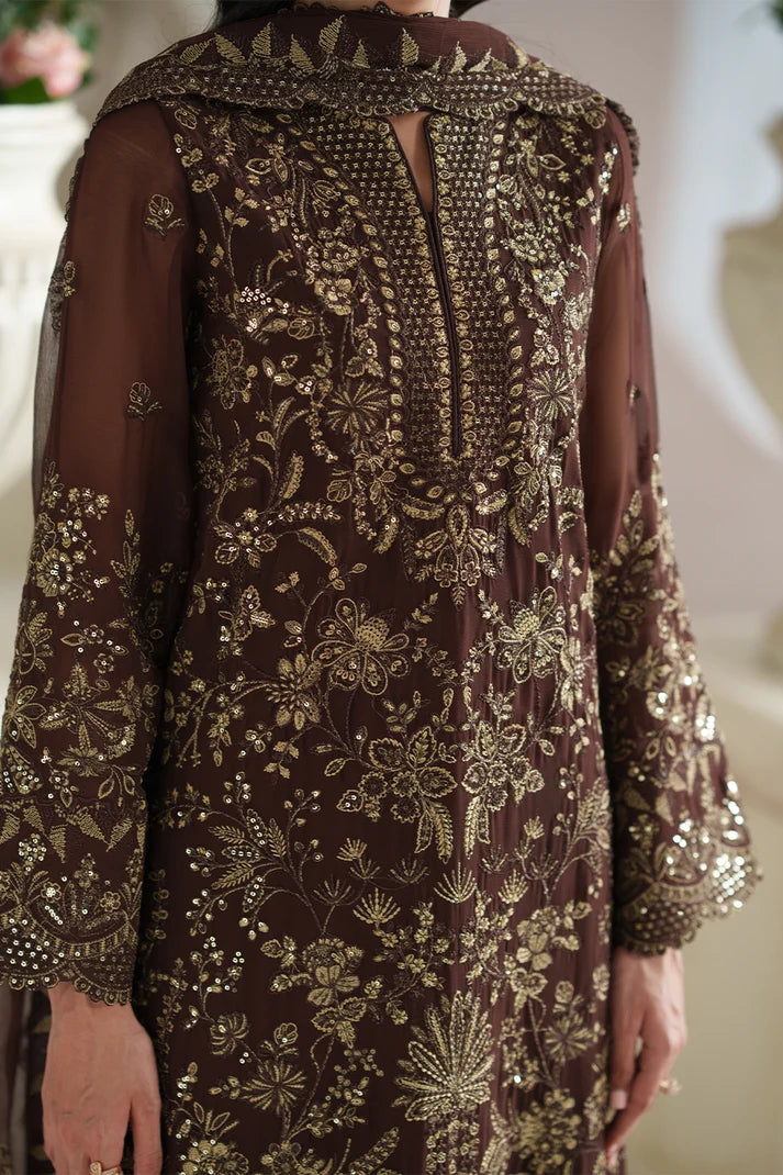 Modern Heirloom by Emaan Adeel Unstitched Embroidered Chiffon 3 Piece Suit | ADELIA