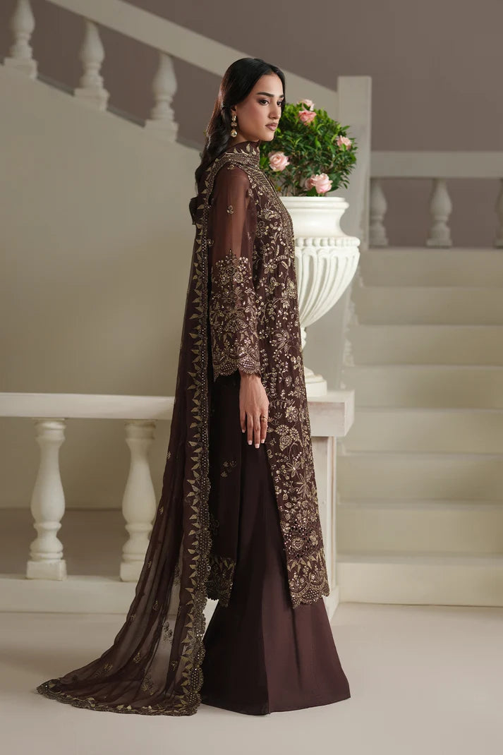 Modern Heirloom by Emaan Adeel Unstitched Embroidered Chiffon 3 Piece Suit | ADELIA