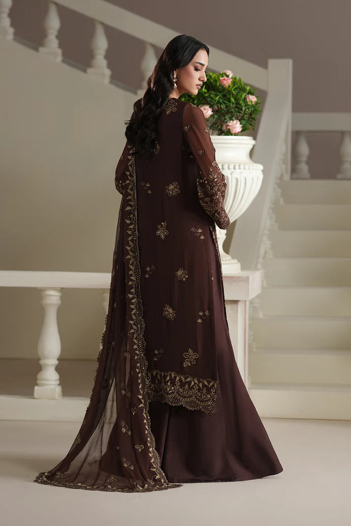 Modern Heirloom by Emaan Adeel Unstitched Embroidered Chiffon 3 Piece Suit | ADELIA