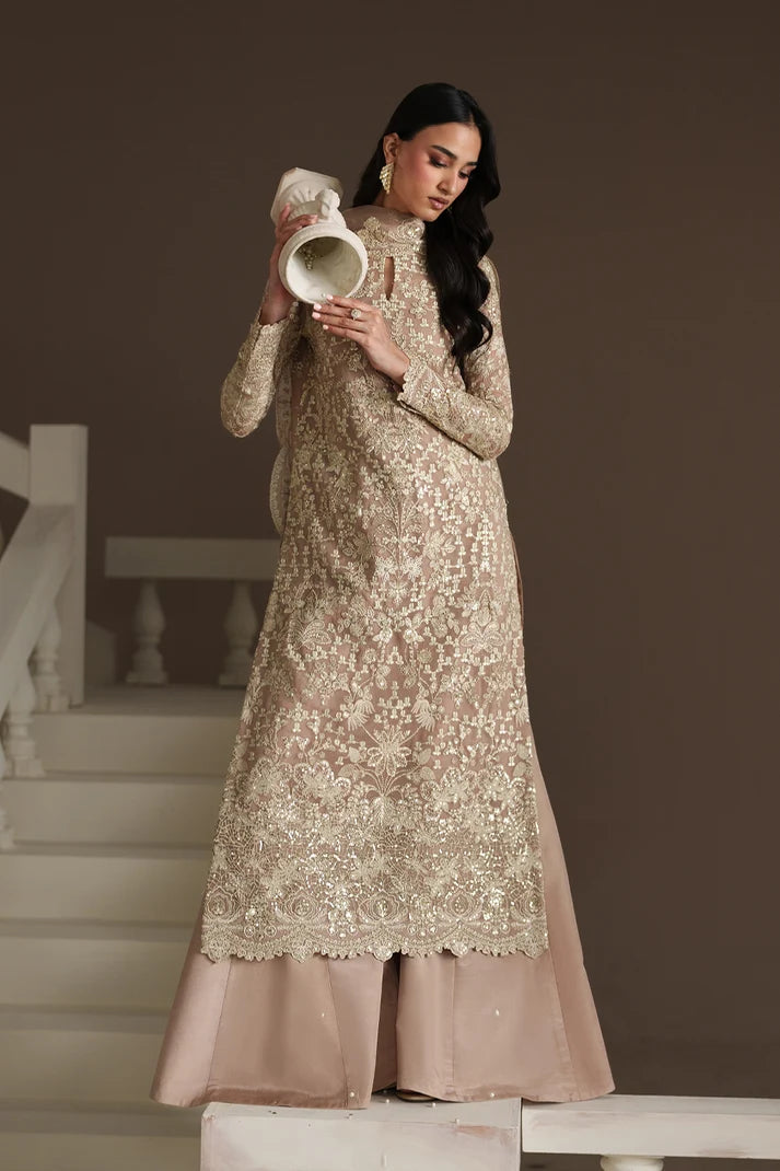 Modern Heirloom by Emaan Adeel Unstitched Embroidered Chiffon 3 Piece Suit | PEARL REVERIE