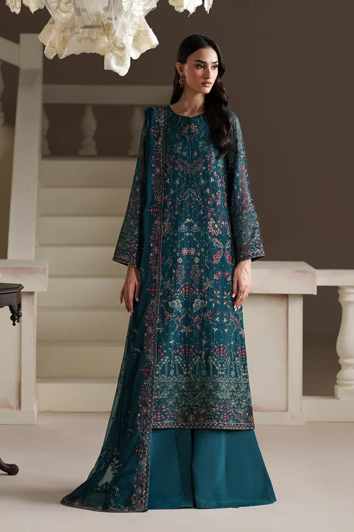 Modern Heirloom by Emaan Adeel Unstitched Embroidered Chiffon 3 Piece Suit | ANTIQUE CHARM