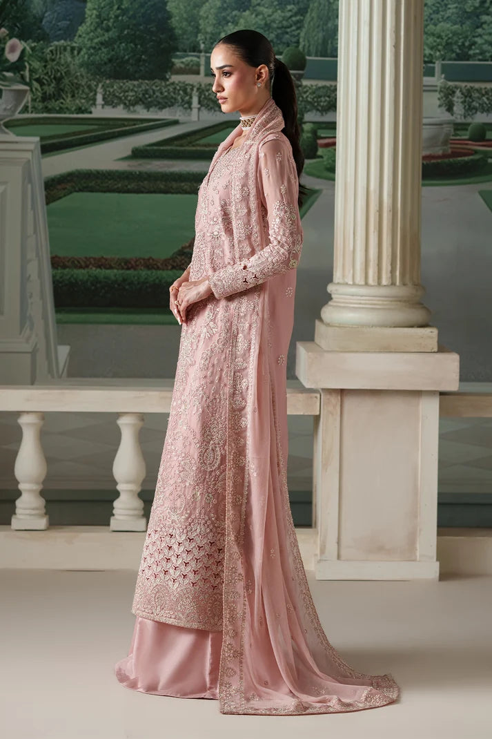 Modern Heirloom by Emaan Adeel Unstitched Embroidered Chiffon 3 Piece Suit | ANTIQUE BLUSH