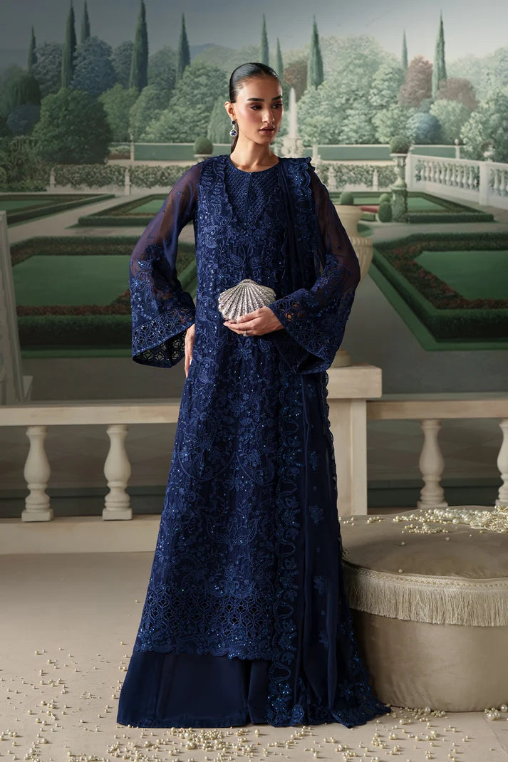 Modern Heirloom by Emaan Adeel Unstitched Embroidered Chiffon 3 Piece Suit | CORALIA