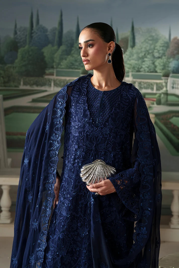 Modern Heirloom by Emaan Adeel Unstitched Embroidered Chiffon 3 Piece Suit | CORALIA