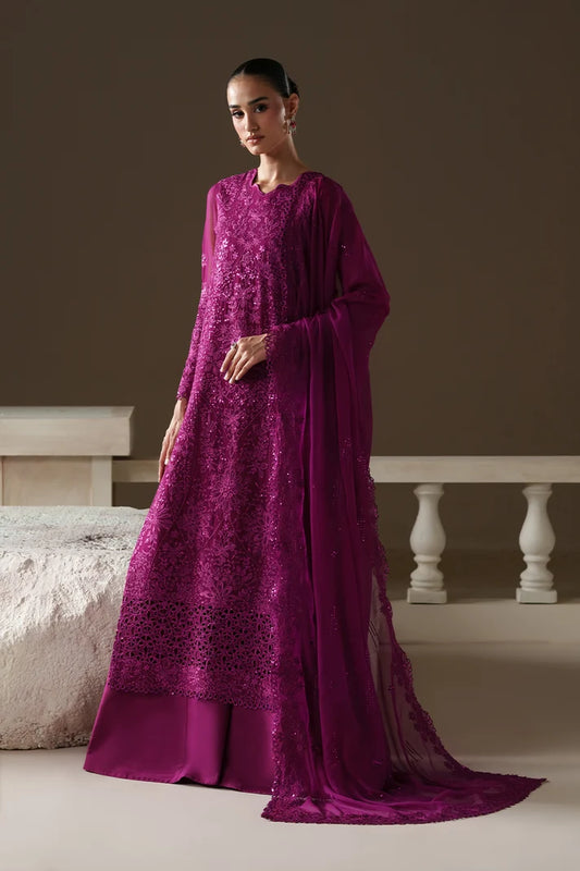 Modern Heirloom by Emaan Adeel Unstitched Embroidered Chiffon 3 Piece Suit | ROSE MEMOIR