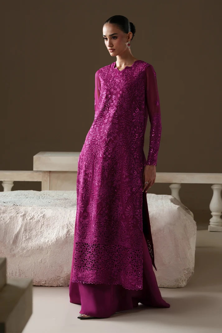 Modern Heirloom by Emaan Adeel Unstitched Embroidered Chiffon 3 Piece Suit | ROSE MEMOIR