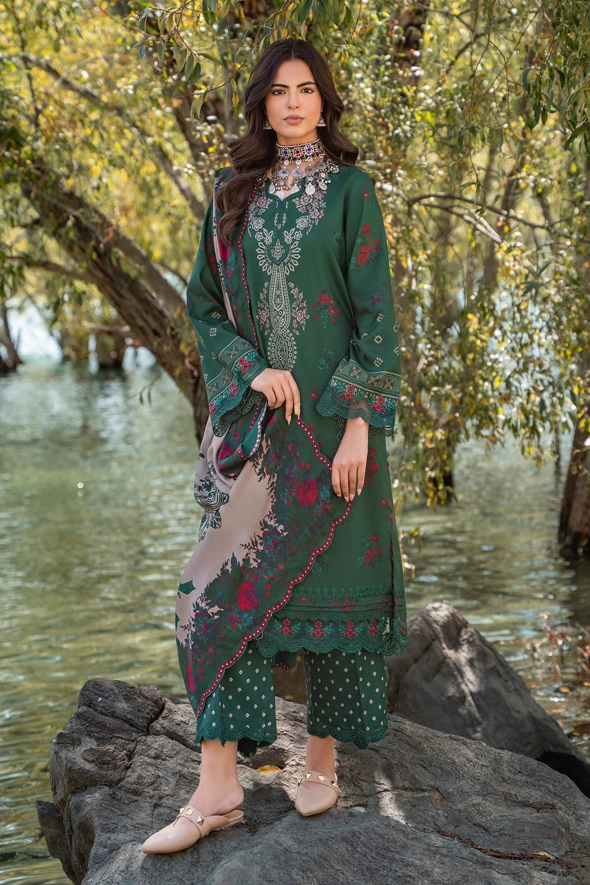 CCW7-14 | Combination By Charizma 3-PC Unstitched Embroidered Linen Collection