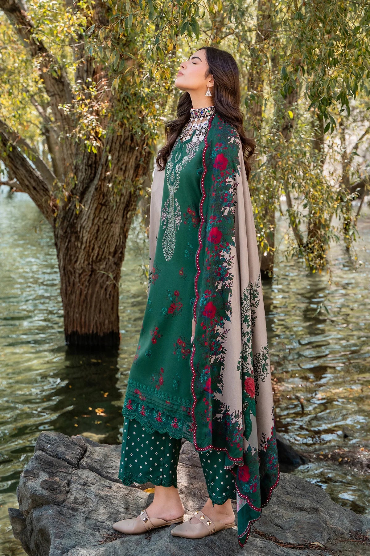 CCW7-14 | Combination By Charizma 3-PC Unstitched Embroidered Linen Collection